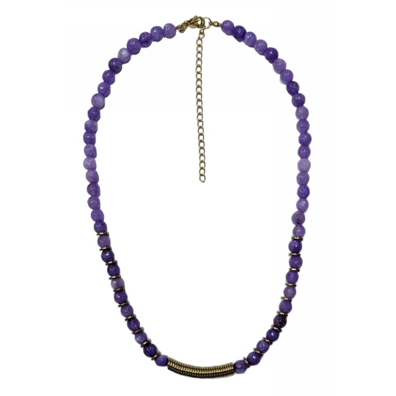 Kostibas 1014-918JX, Κολιέ, Πέτρα, Λάβα, Μωβ