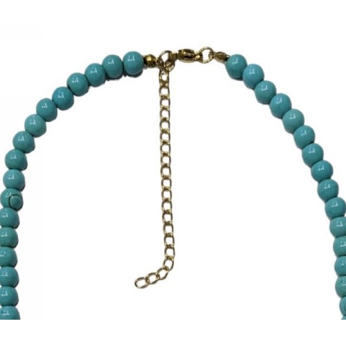 Kostibas 1014-934DL, Κολιέ, Πέτρα, Λάβα, Τιρκουάζ