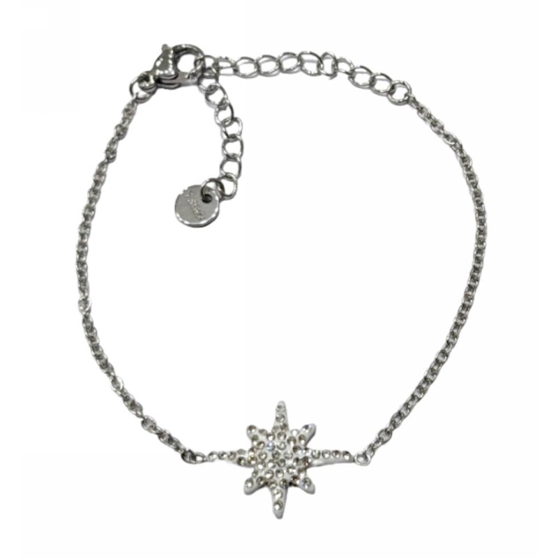 Kostibas 1513-889A2, Βραχιόλι, Ατσάλι, Με μοτίφ αστέρι, Λευκό