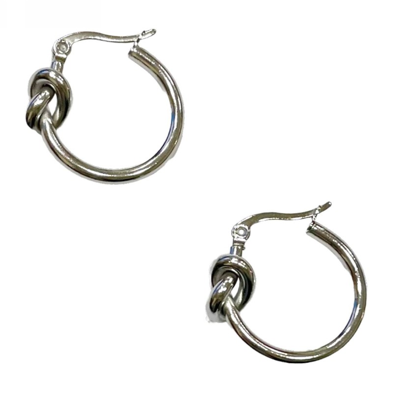 Kostibas 3113-638DA, Σκουλαρίκια, Κρίκοι, Ατσάλι, Ασημί