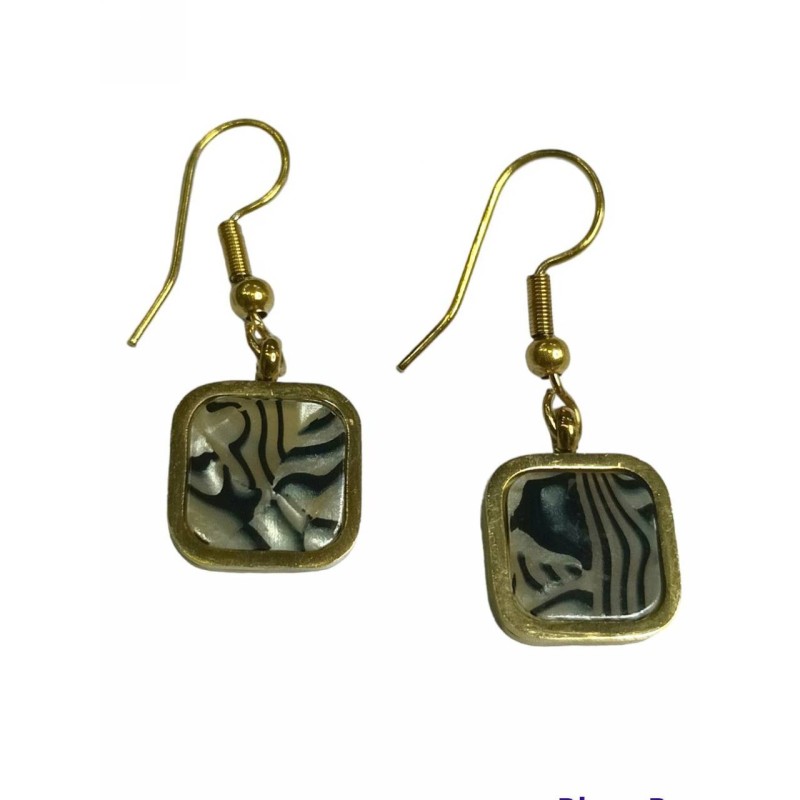 Kostibas 3013-953X6, Σκουλαρίκια, Ατσάλι, Χρυσό με πολύχρωμη πέτρα