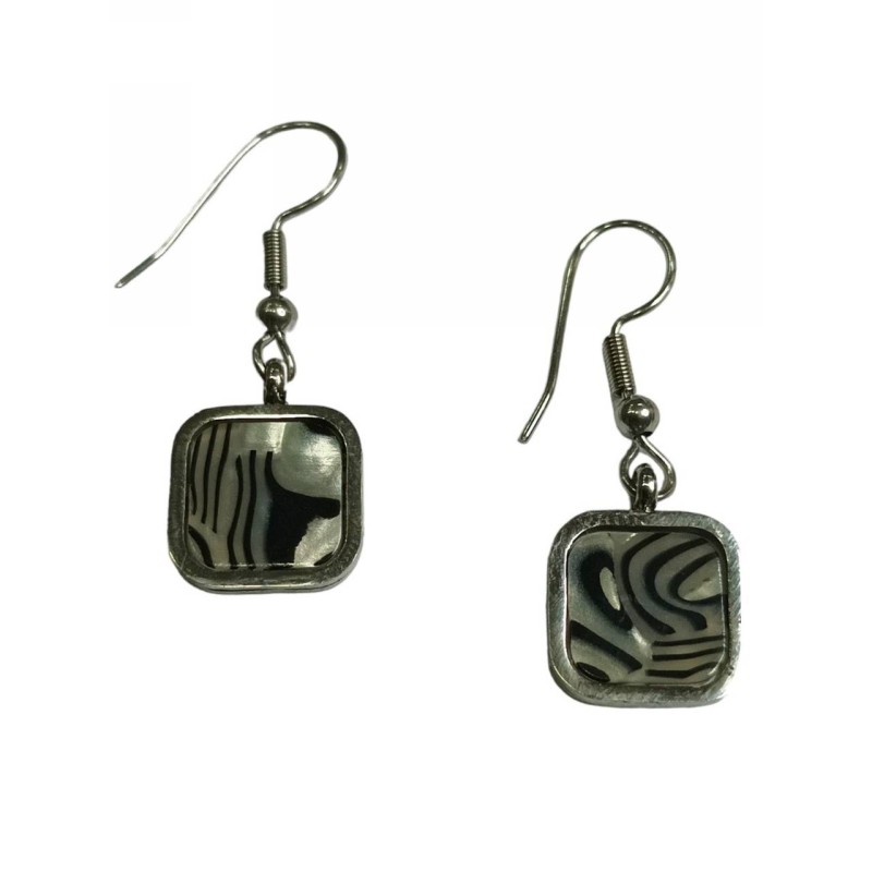 Kostibas 3013-953A6, Σκουλαρίκια, Ατσάλι, ΤΕ, Λευκό με πολύχρωμη πέτρα