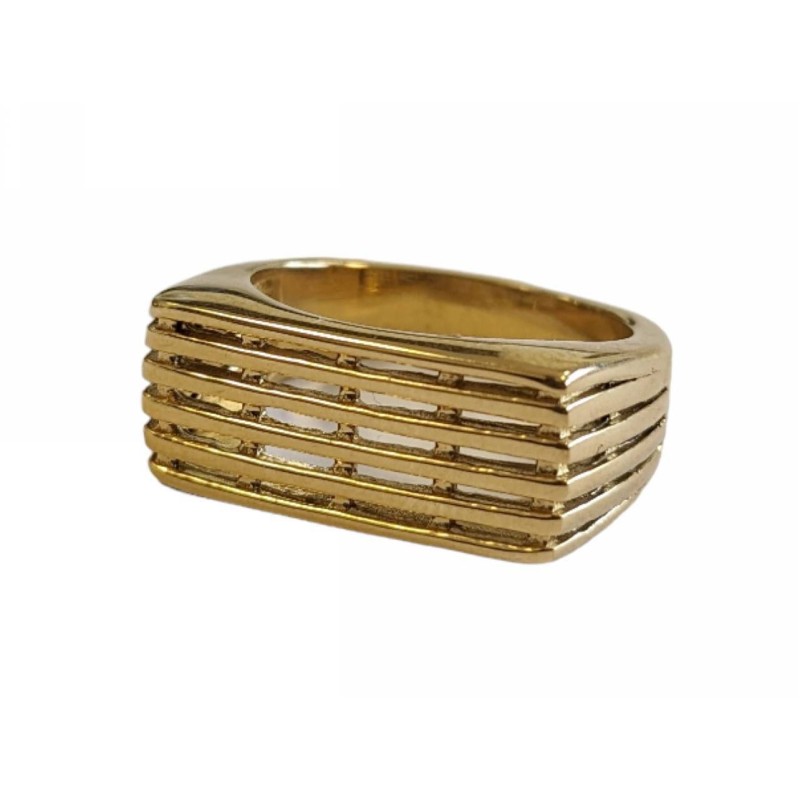 Kostibas 2513-346X, Δαχτυλίδι, Ατσάλι, Χρυσό