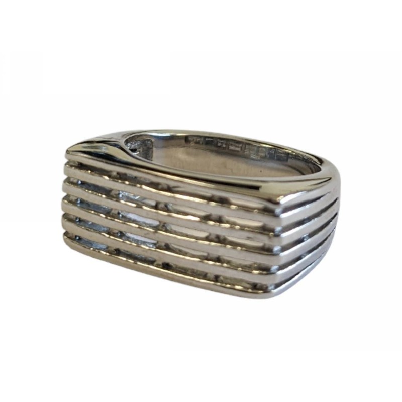 Kostibas 2513-346A, Δαχτυλίδι, Ατσάλι, Ασημί