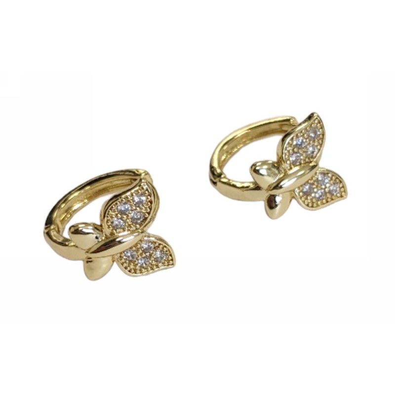 Kostibas 3012-94202, Σκουλαρίκια, Μεταλλικά, Πεταλούδα, Χρυσό 