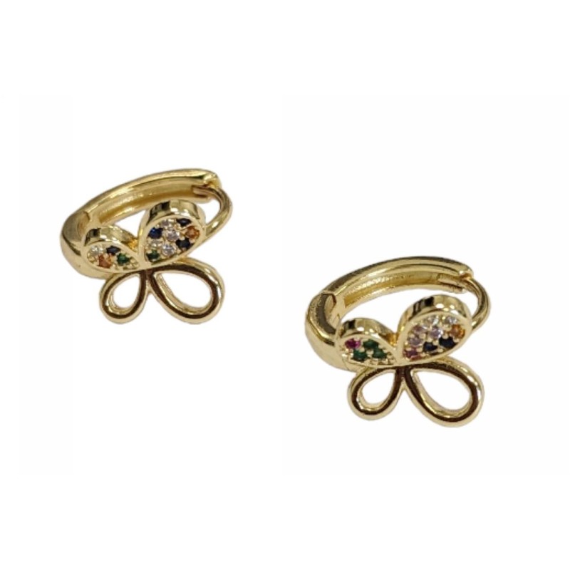 Kostibas 3012-94211, Σκουλαρίκια, Μεταλλικά, Πεταλούδα, Χρυσό 