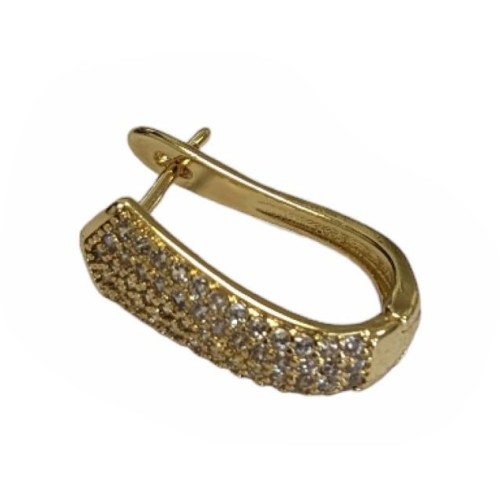 Kostibas 3012-94238, Σκουλαρίκια, Μεταλλικά, Με στρας, Χρυσό