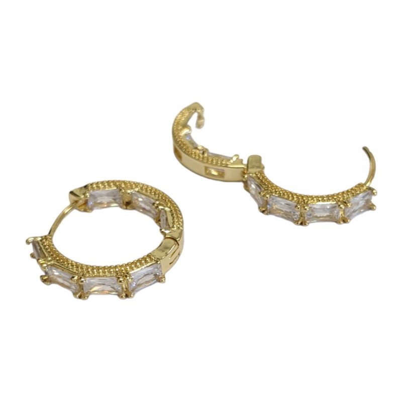 Kostibas 3012-94226, Σκουλαρίκια, Μεταλλικά, Με στρας, Χρυσό