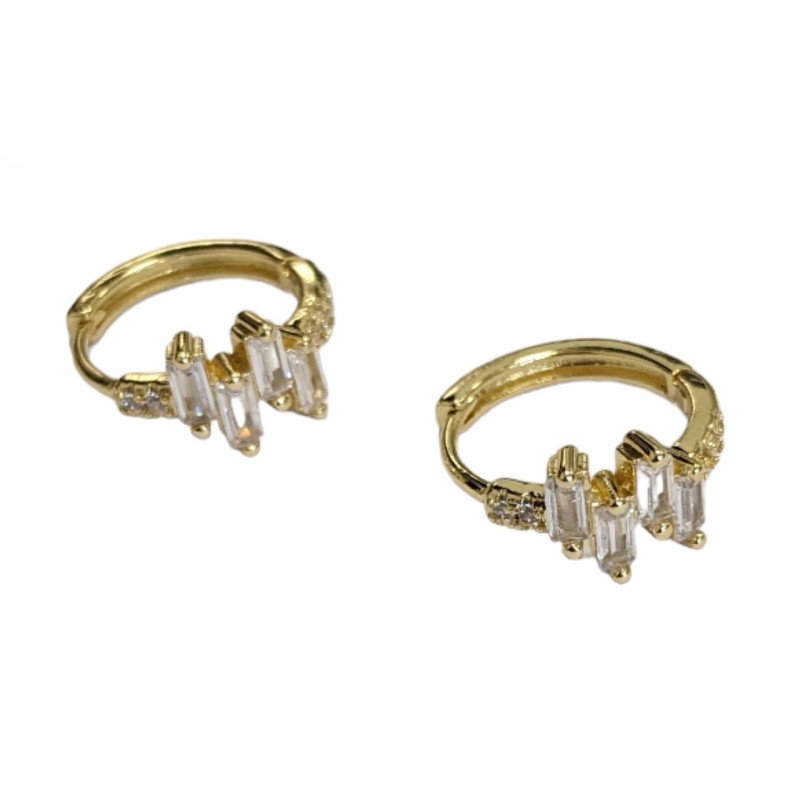 Kostibas 3012-94220, Σκουλαρίκια, Μεταλλικά, Με στρας, Χρυσό