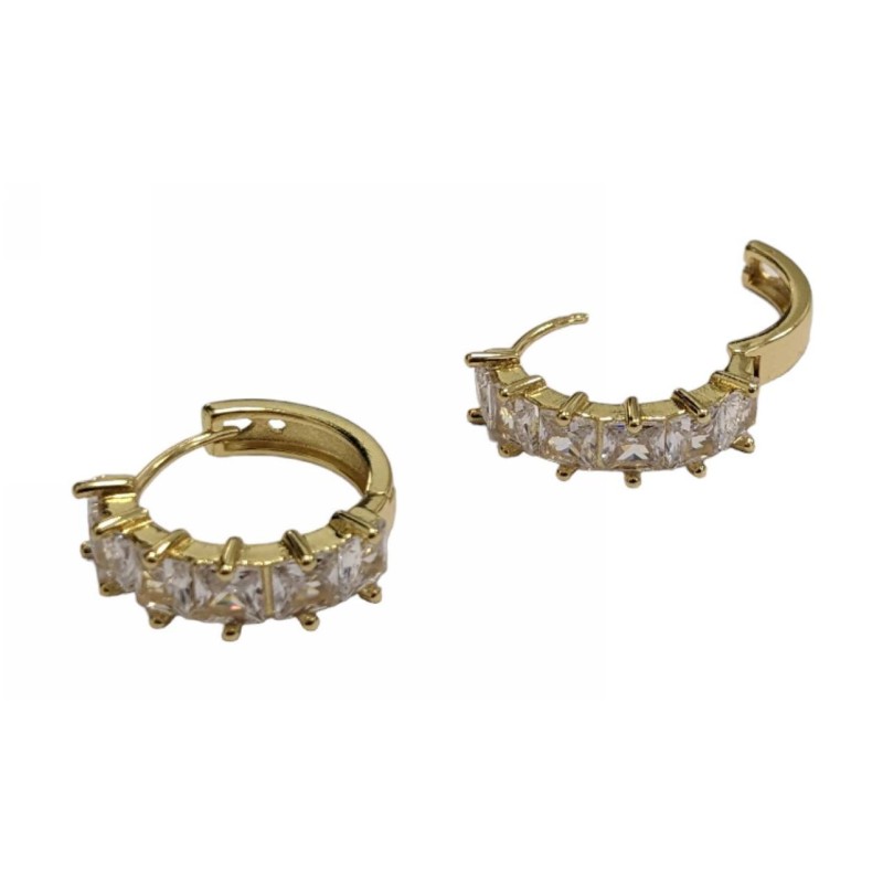 Kostibas 3012-94225, Σκουλαρίκια, Μεταλλικά, Με στρας, Χρυσό