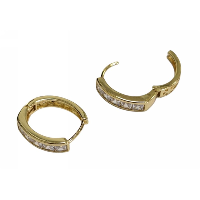 Kostibas 3012-94218, Σκουλαρίκια, Μεταλλικά, Με στρας, Χρυσό