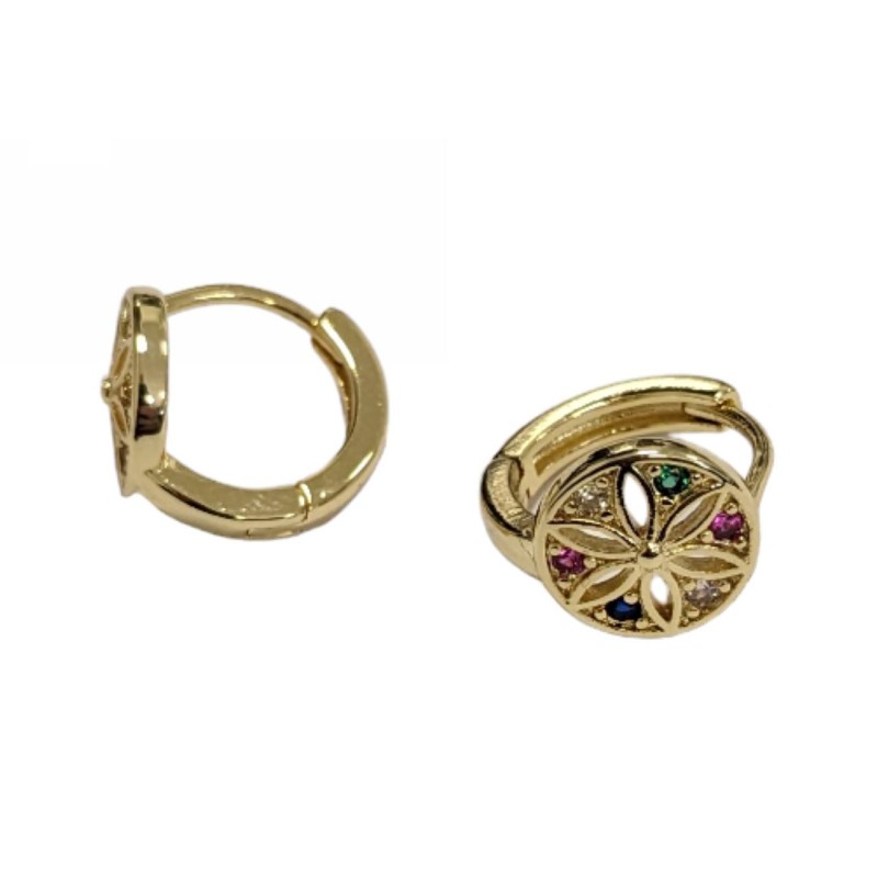 Kostibas 3012-94205, Σκουλαρίκια, Μεταλλικά, Λουλούδι, Χρυσό 