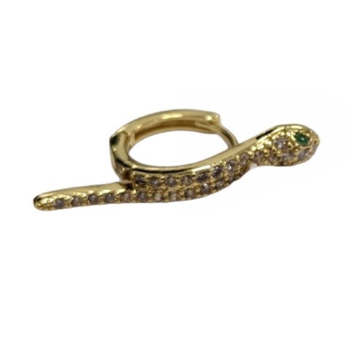 Kostibas 3012-94229, Σκουλαρίκια, Μεταλλικά, Φίδι, Με στρας, Χρυσό 