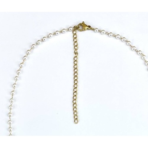 Kostibas 1013-714X3, Κολιέ, Ατσάλι, Με πέρλα, TE, Χρυσό