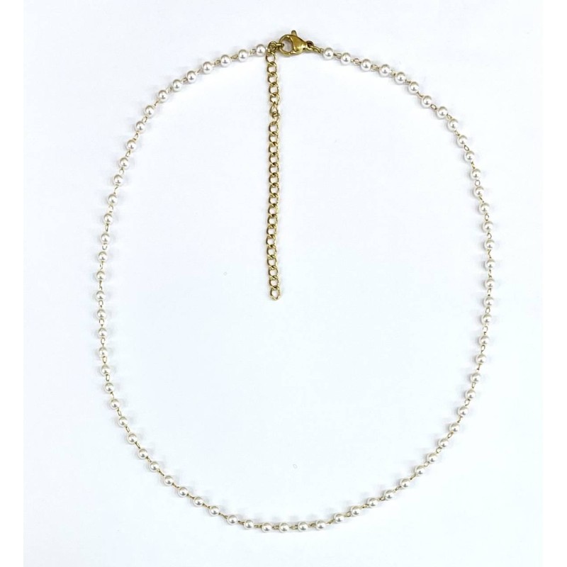 Kostibas 1013-714X3, Κολιέ, Ατσάλι, Με πέρλα, TE, Χρυσό