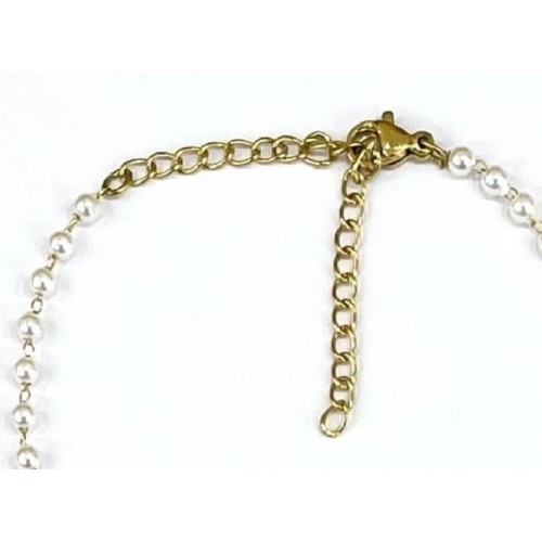 Kostibas 1513-714X3, Βραχιόλι, Ατσάλι, Με πέρλα, Χρυσό