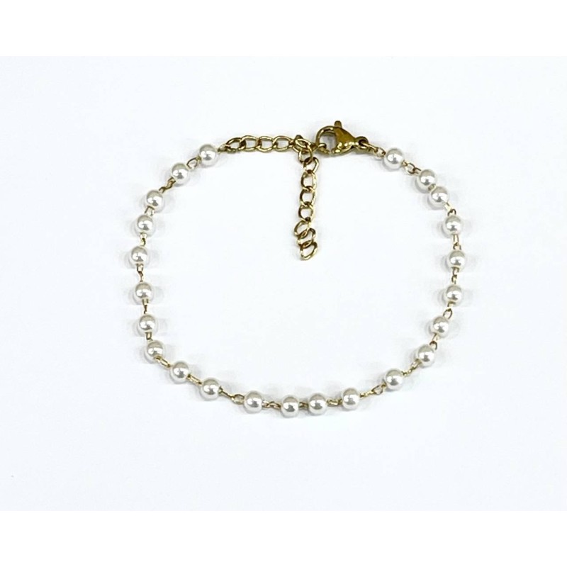 Kostibas 1513-714X4, Βραχιόλι, Ατσάλι, Με πέρλα, Χρυσό