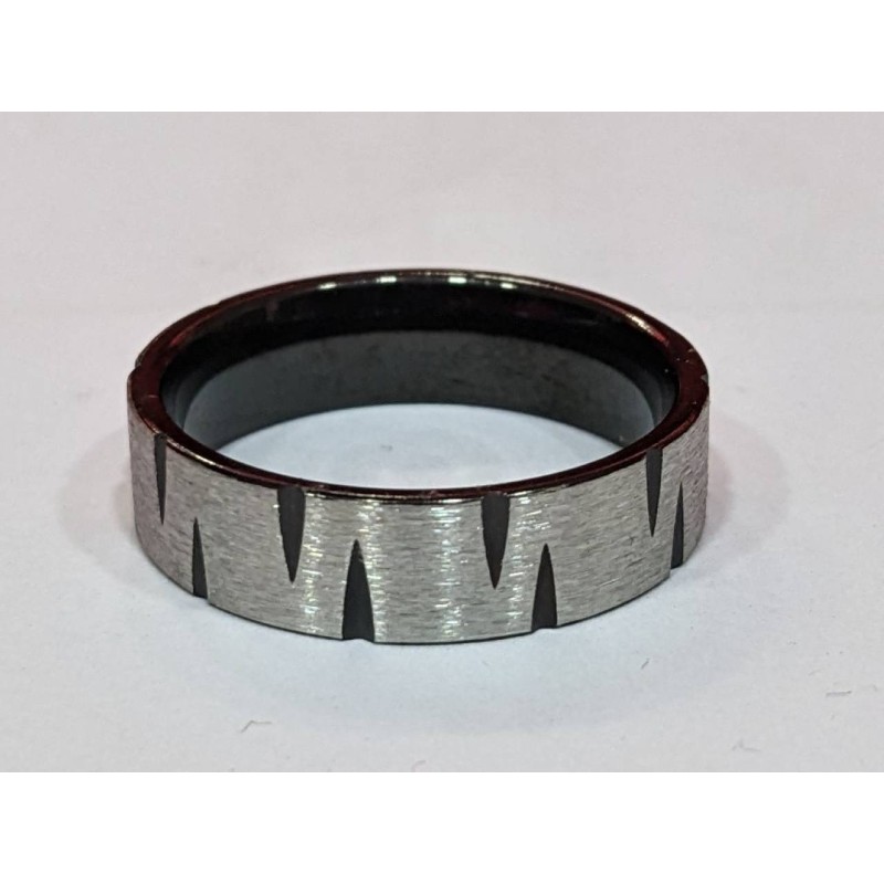 Kostibas 2513-520, Δαχτυλίδι, Ατσάλι, Ασημί/Μαύρο