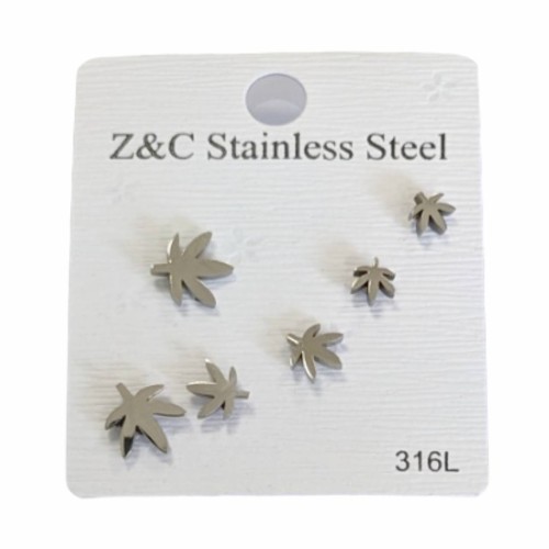 Kostibas 3213-713A, Σκουλαρίκια Παιδικά, Καρφωτά, Ατσάλι, Λευκό