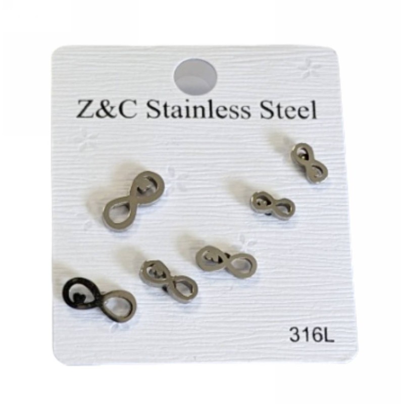 Kostibas 3213-714A, Σκουλαρίκια Παιδικά, Καρφωτά, Ατσάλι, ʼπειρο, Λευκό