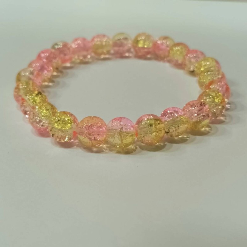 Kostibas 1523-15110, Βραχιόλι, Κρύσταλλο, Ροζ/Κίτρινο