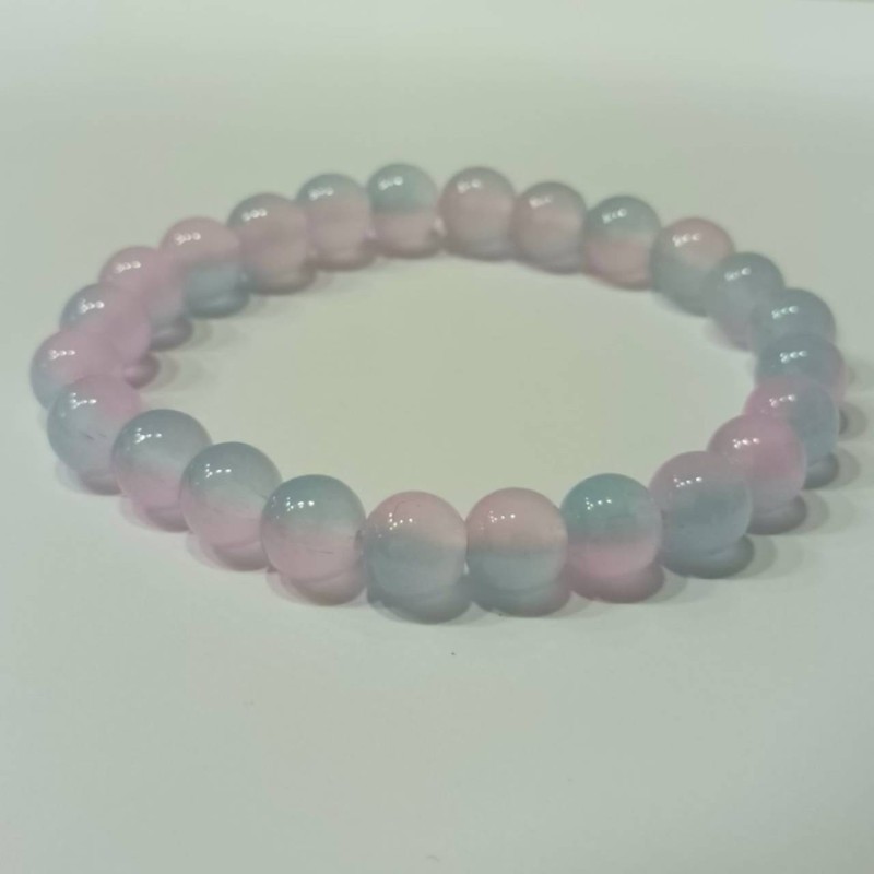 Kostibas 1523-15122, Βραχιόλι, Κρύσταλλο, ΤΕ, Πετρόλ/Ροζ ανοιχτό