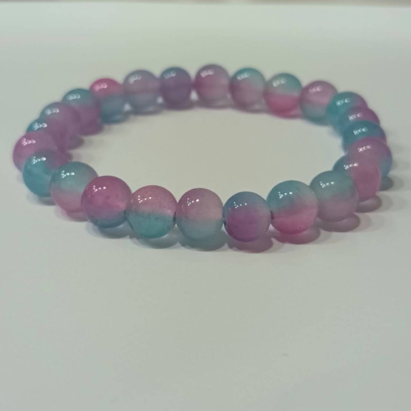 Kostibas 1523-15124, Βραχιόλι, Κρύσταλλο, Πετρόλ/Ροζ