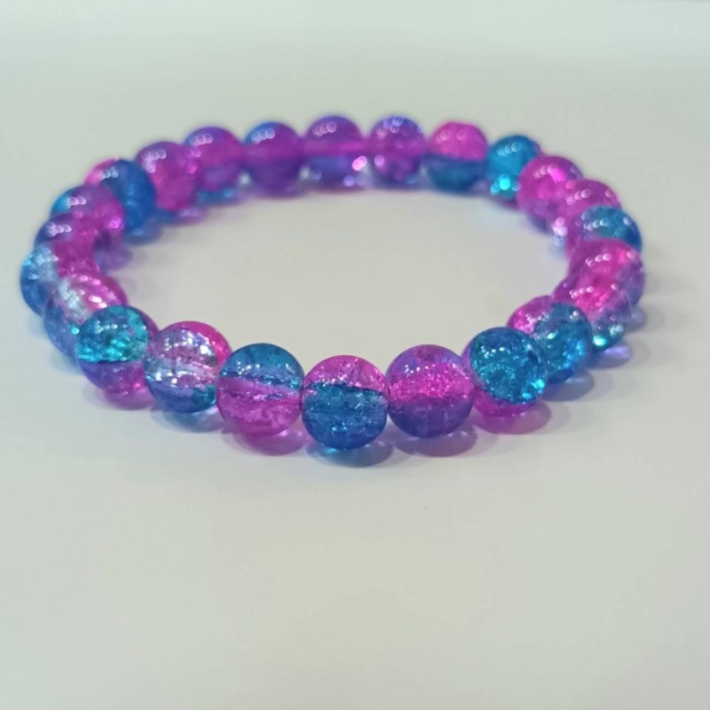 Kostibas 1523-15131, Βραχιόλι, Κρύσταλλο, Θαλασσί/Μωβ