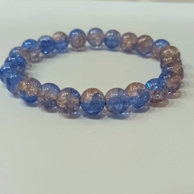 Kostibas 1523-15132, Βραχιόλι, Κρύσταλλο, Θαλασσί/Μπεζ σκούρο