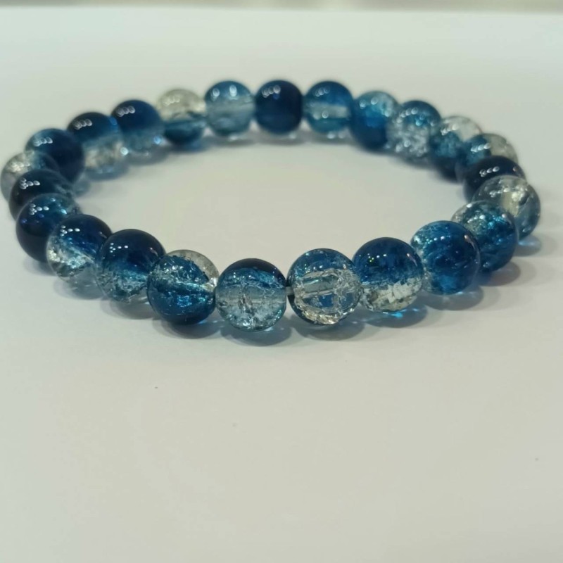 Kostibas 1523-15134, Βραχιόλι, Κρύσταλλο, Λευκό/Μπλε