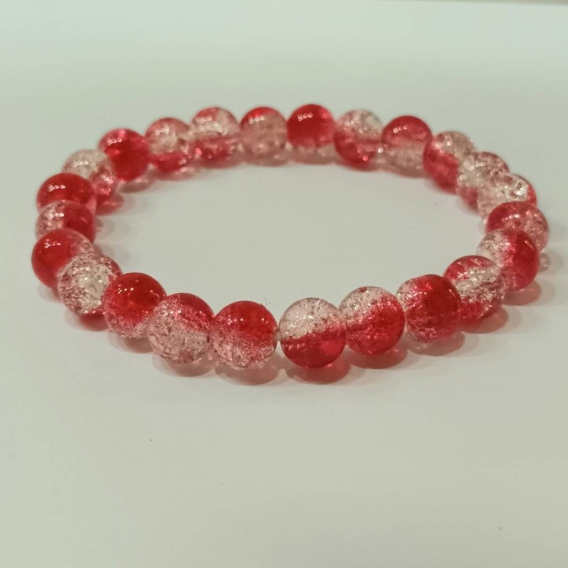 Kostibas 1523-15136, Βραχιόλι, Κρύσταλλο, Κόκκινο/Λευκό