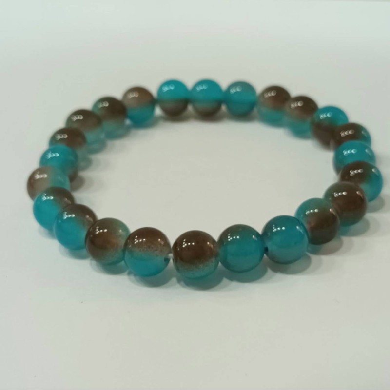 Kostibas 1523-15142, Βραχιόλι, Κρύσταλλο, Τιρκουάζ/Καφέ