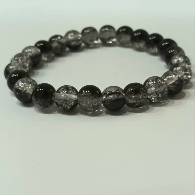 Kostibas 1523-15144, Βραχιόλι, Κρύσταλλο, Μαύρο/Λευκό