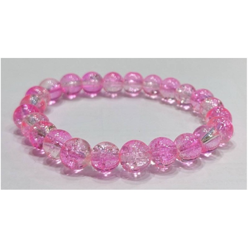 Kostibas 1523-15147, Βραχιόλι, Κρύσταλλο, Ροζ/Λευκό