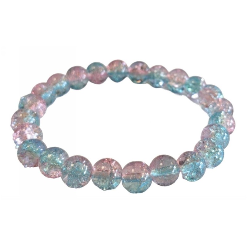 Kostibas 1523-15152, Βραχιόλι, Κρύσταλλο, Θαλασσί/Ροζ