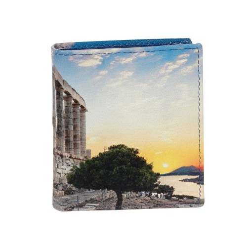 Lavor 1-3633, Πορτοφόλι, Δερμάτινο, Μπλε με τύπωμα