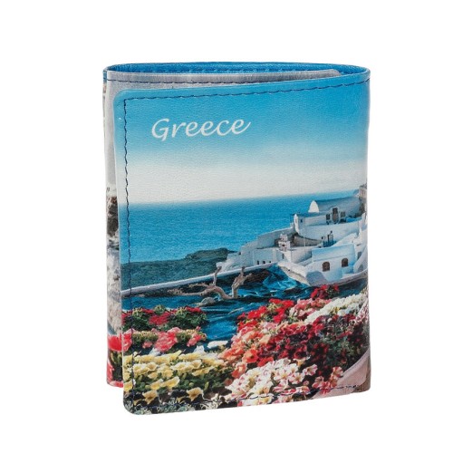 Lavor 1-3632, Πορτοφόλι, Δερμάτινο, Μπλε με τύπωμα