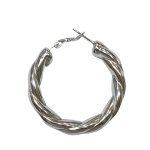 Kostibas 3113-883AH, Σκουλαρίκια κρίκοι, Ατσάλι, Ασημί