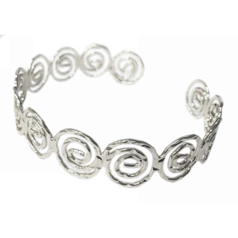 Kostibas 1612-616A, Βραχιόλι Μπράτσου, Μεταλλικό, Αρχαιοελληνικό, Ασημί