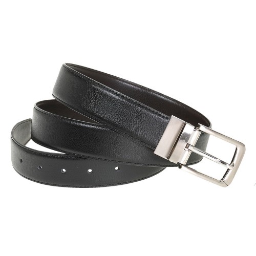 Lavor 1-81, Ζώνη, Διπλής όψης, Δερμάτινη, Μαύρο/Καφέ