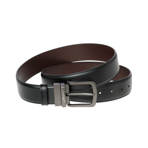 Lavor 1-89, Ζώνη, Διπλής όψης, Δερμάτινη, Μαύρο/Καφέ