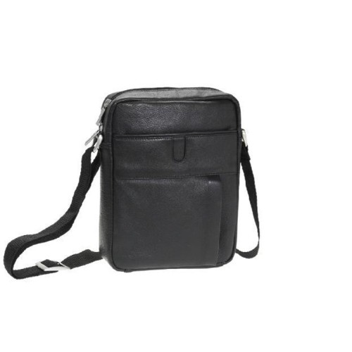 Lavor 1-3, Τσαντάκι ανδρικό, Δερμάτινο, Μαύρο