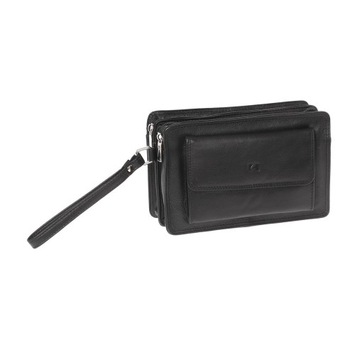 Lavor 1-39, Τσαντάκι Χειρός, Δέρμα, Μαύρο