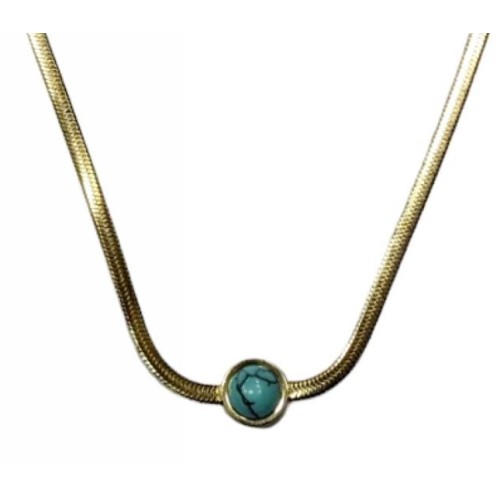 Kostibas 1013-877XD, Κολιέ, Ατσάλι, Snake, Χρυσό 