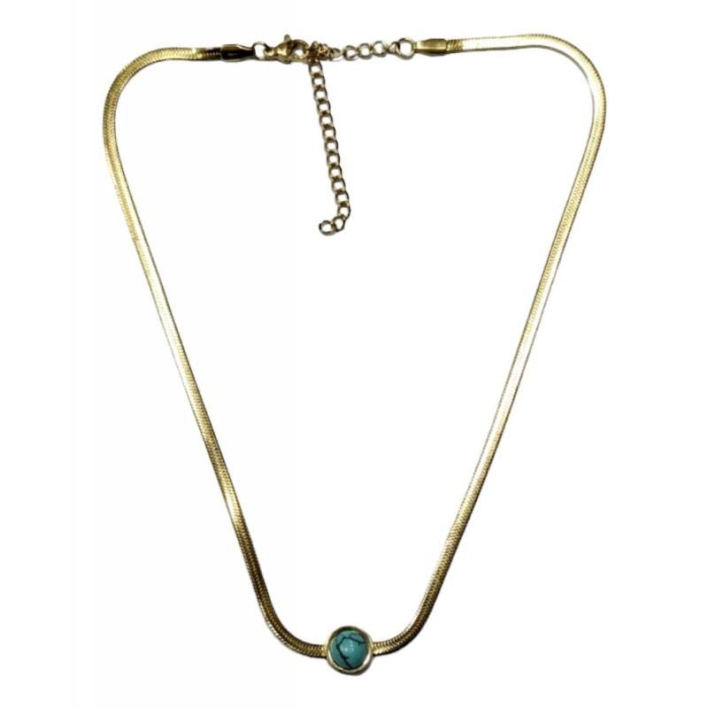 Kostibas 1013-877XD, Κολιέ, Ατσάλι, Snake, Χρυσό 