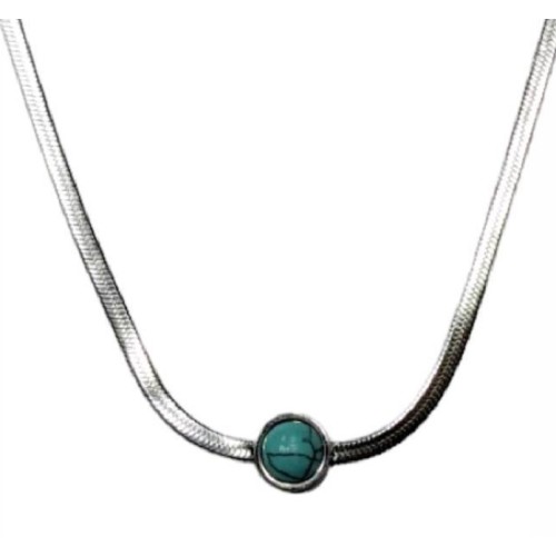 Kostibas 1013-877AD, Κολιέ, Ατσάλι, Snake, Ασημί