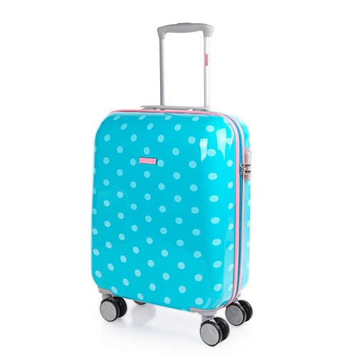 Arsamar 66450-01 Topos, Σκληρή/Πολυπροπυλένιο, Μικρή/Καμπίνας 55cm, Πουά Γαλάζιο