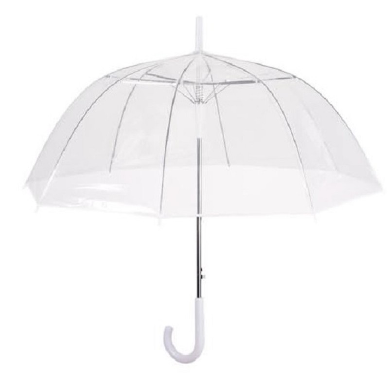 Rain A-12063, Ομπρέλα Αυτόματη Μπαστούνι, Διάφανη