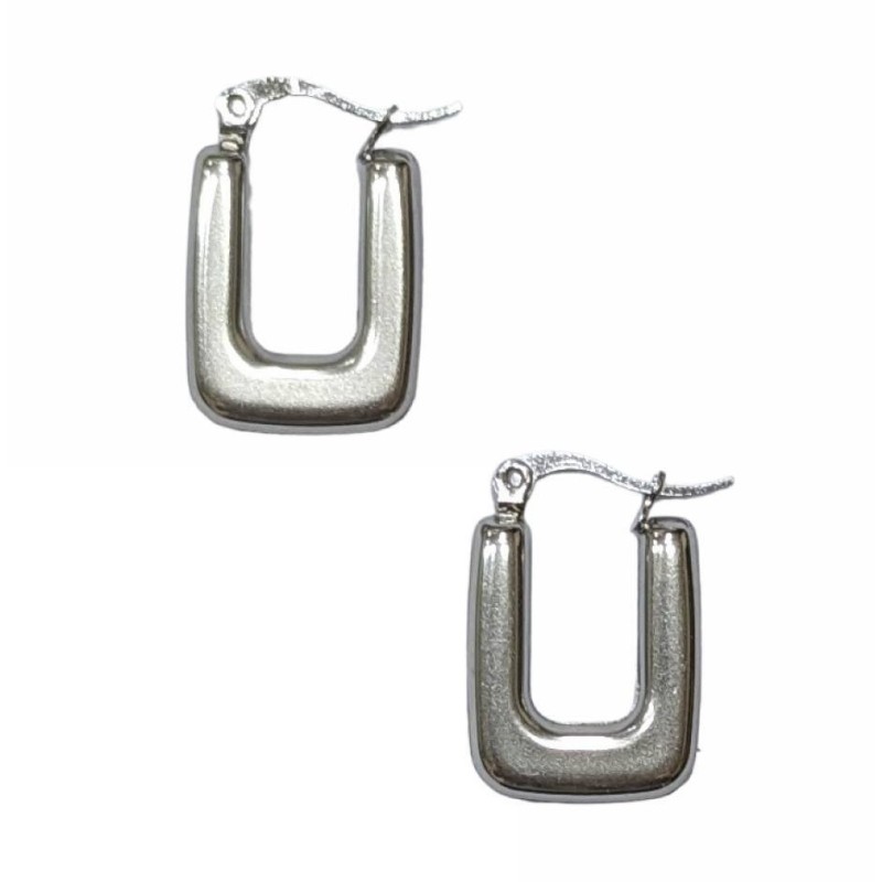 Kostibas 3113-872AE, Σκουλαρίκια κρίκοι, Ατσάλι, Ασημί