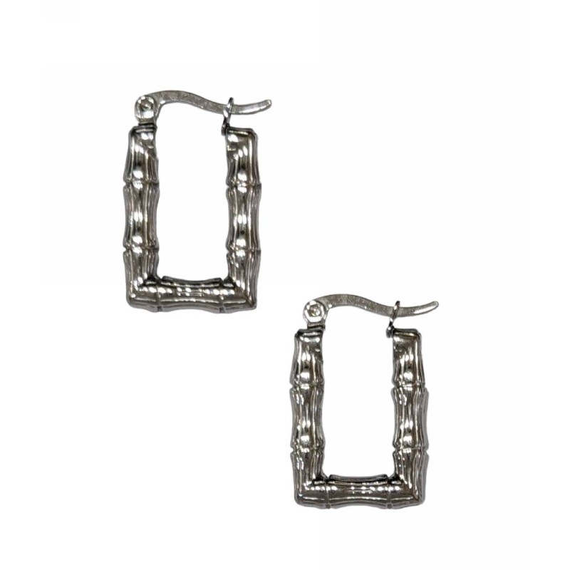 Kostibas 3113-848A, Σκουλαρίκια κρίκοι, Ατσάλι, Ασημί